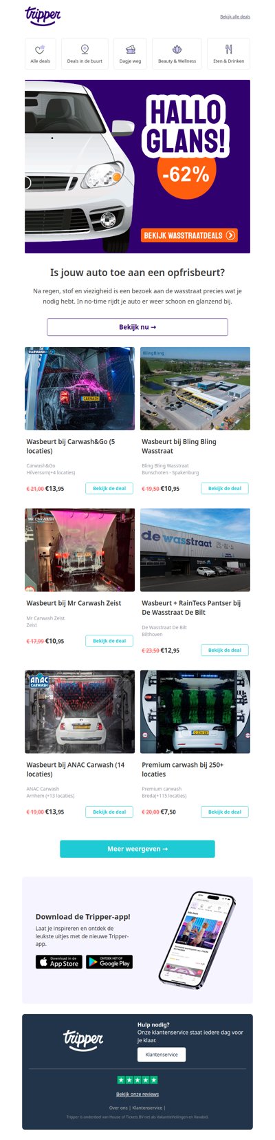 Was je auto al vanaf €7,50 🧼