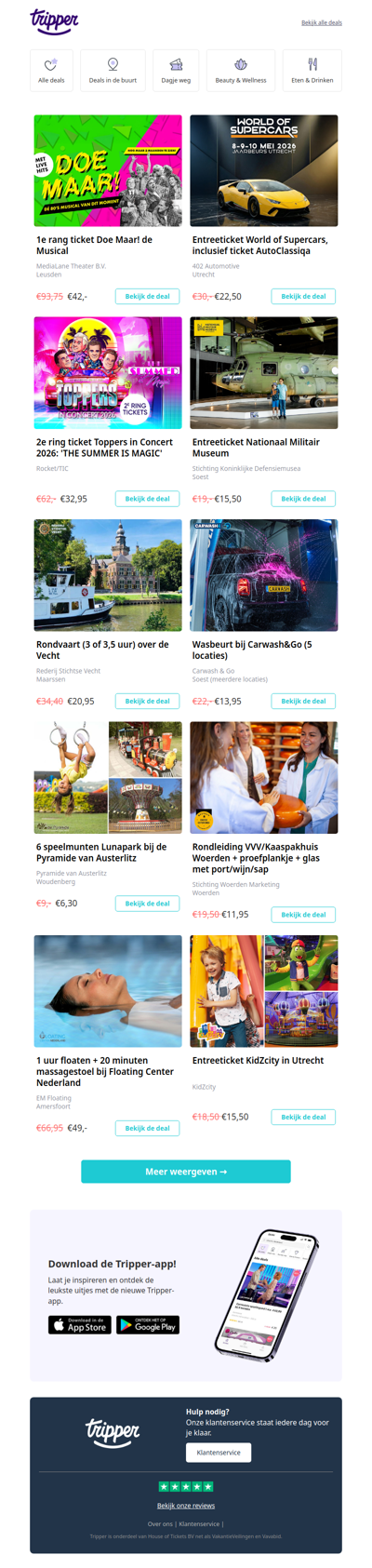De leukste deals, voor de beste prijs!