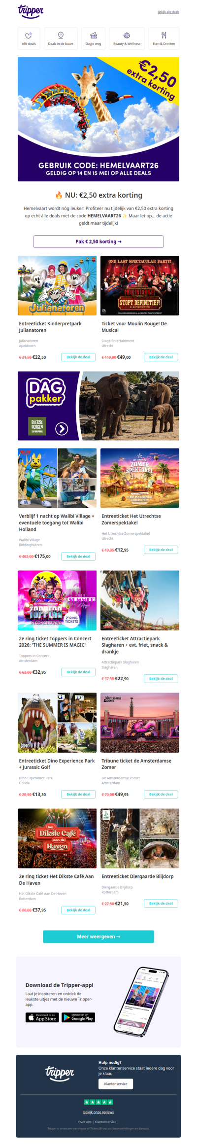 Pak nú €2,50 extra korting op alles! 🤑