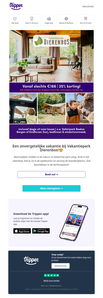 35% korting op Vakantiepark Dierenbos 🐾
