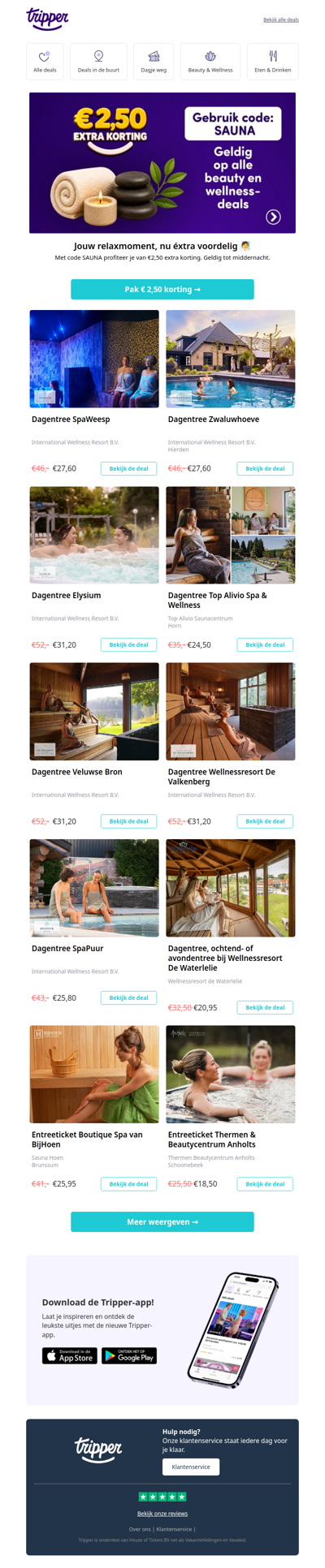 Nu! €2,50 éxtra korting op jouw wellnessdag 🤑