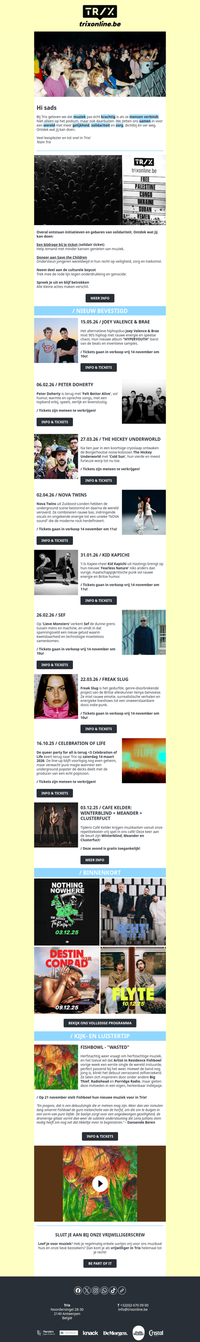 Muziek verbindt, ook buiten de zaal 🧡