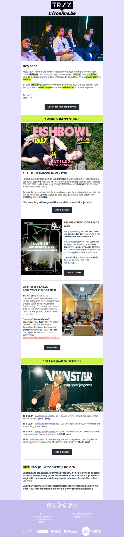 Hartverwarmende muziek (en ticketprijzen) bij deze koude bijna-winterdagen!