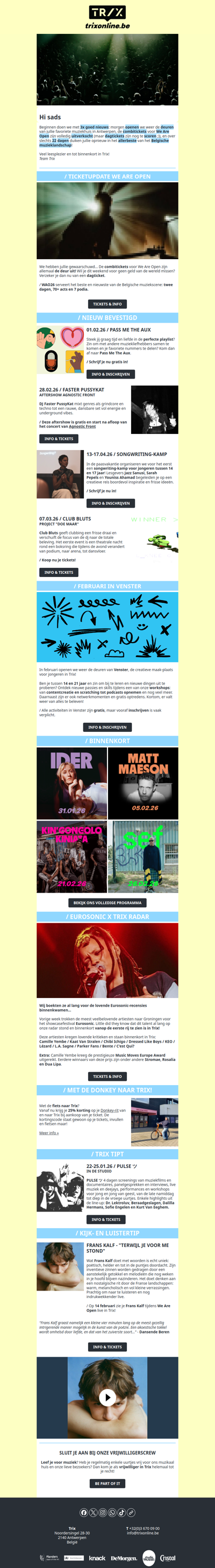 Nog maar 1 nachtje slapen en we trappen het nieuwe concertjaar af!