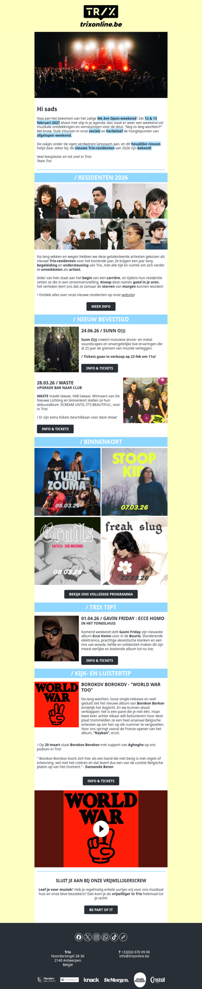 Zet ze nu alvast op je radar: de Trix-residenten 2026 zijn bekend!