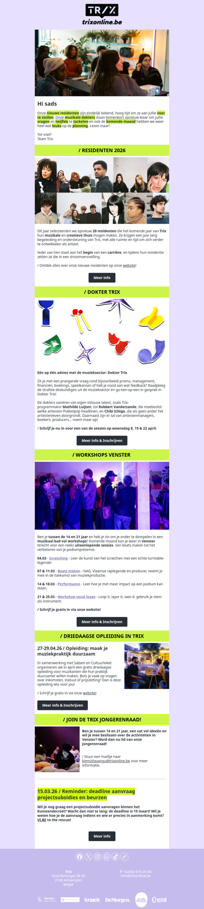 Nieuwe residenten, muzikale dokters to the rescue én een driedaagse crashcourse voor je muzikale carrière!