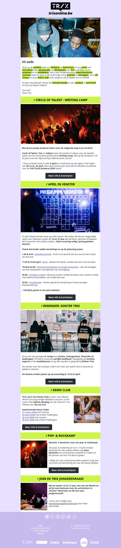 Van slaapkamer-held tot podium-beest: de Werkplaats to the rescue!