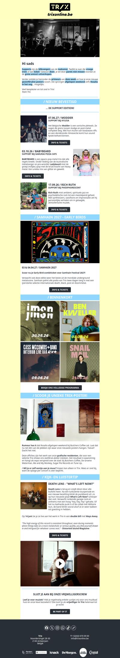 De headliners van morgen zie je vandaag in Trix!