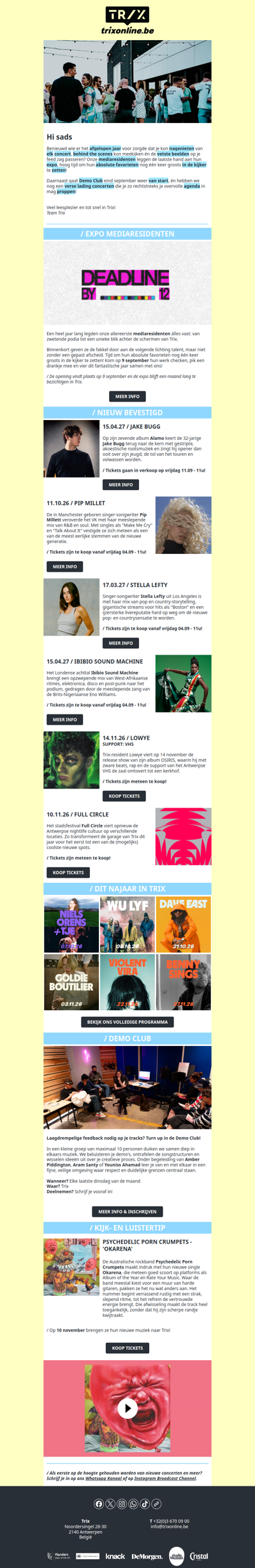 Ontdek de gezichten achter de lens, nieuwe shows & gratis advies op je tracks!