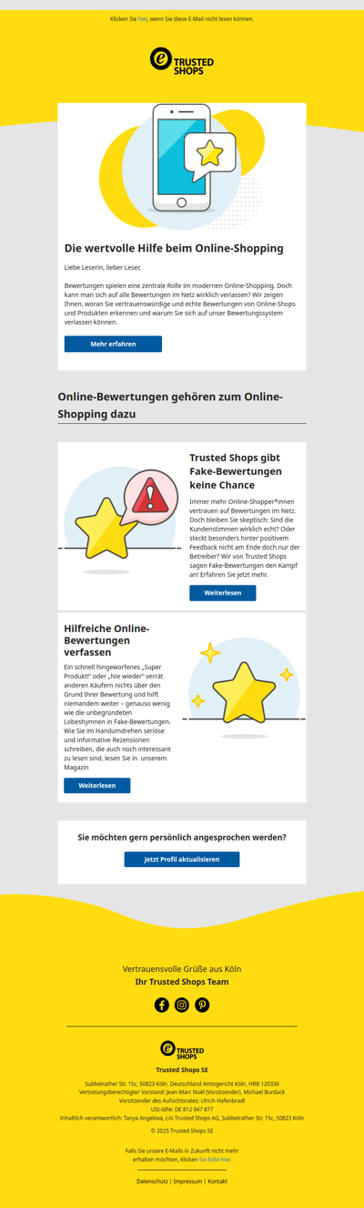 Bewertungen: Wertvolle Hilfe beim Online-Shopping