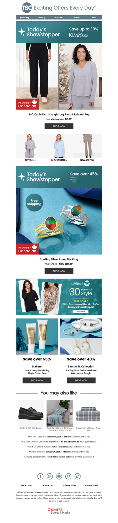 Kim & Co. Anniversary Event & Canadian Ammolite Gems Ring