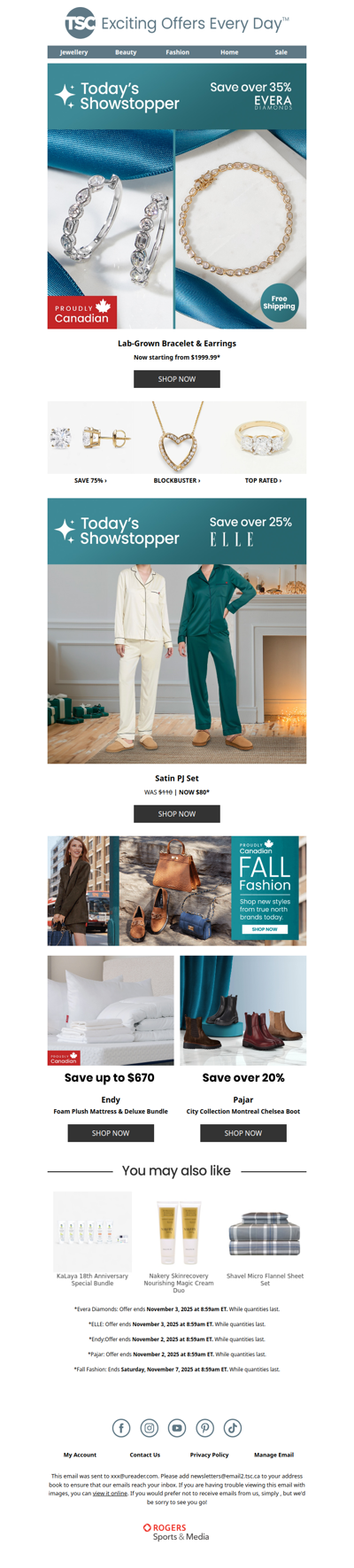 Evera Diamonds Jewellery & ELLE PJ Set