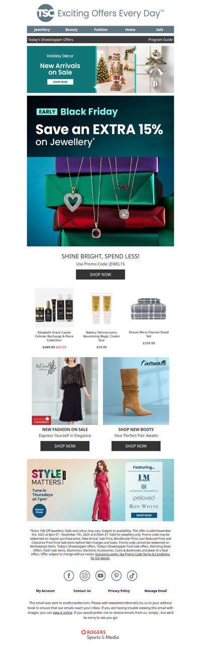 💎 SAVE an EXTRA 15% on Dazzling Jewellery 💎