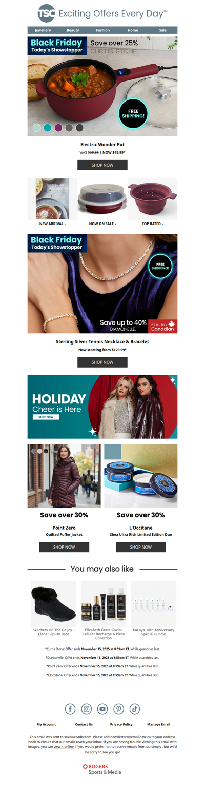 Curtis Stone Pot & Diamonelle Jewellery