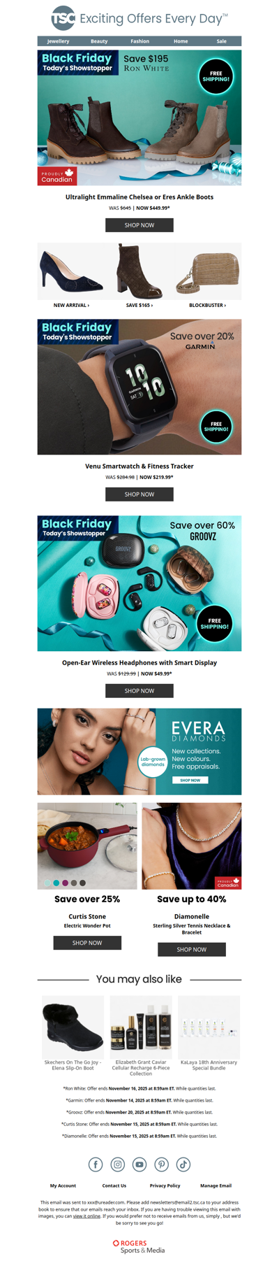 Ron White Boot, Garmin Smartwatch & Groovz Earbuds