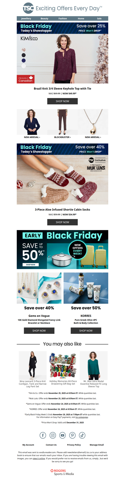 Kim & Co. Top & Muk Luks Socks