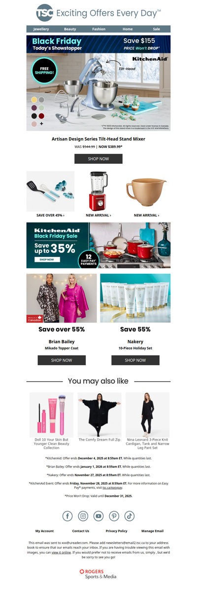 Save $155 on KitchenAid Tilt-Head Stand Mixer Bundle