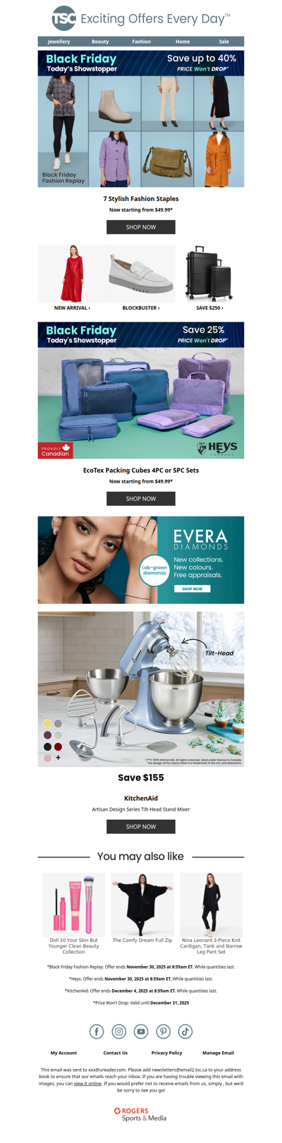 Black Friday Fashion & Heys Packing Cubes