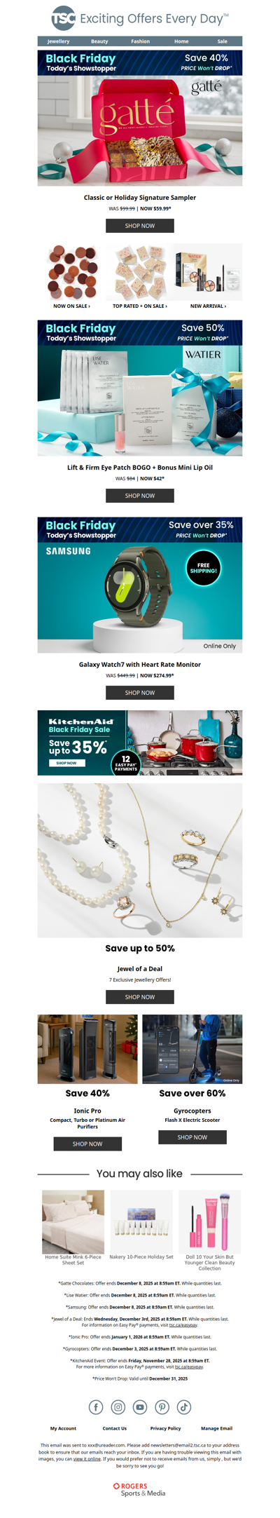 Gatté Chocolates, Lise Watier Beauty & Samsung Smartwatch