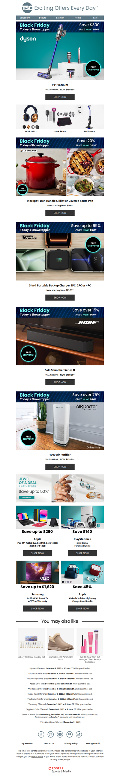 Dyson, Le Creuset, Bose & More