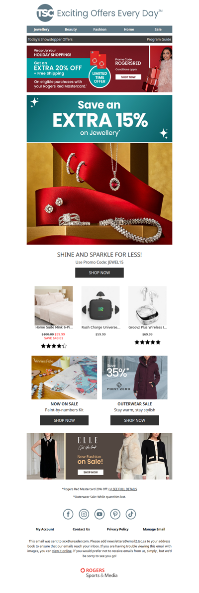 💍 Get an EXTRA 15% OFF JEWELLERY Today!