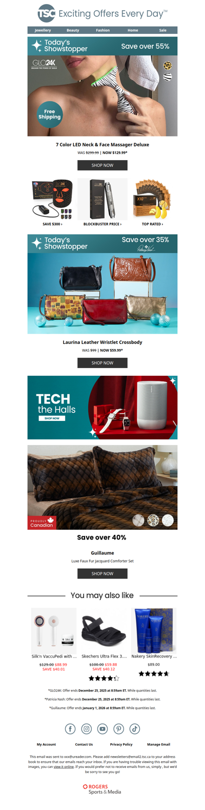 GLO24K Massager & Patricia Nash Crossbody