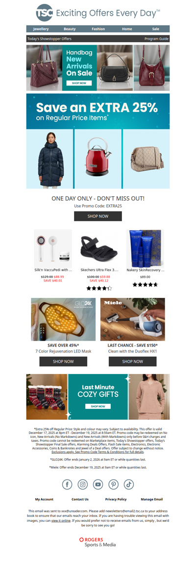 ⏰ ONE DAY ONLY - EXTRA 25% OFF REGULAR PRICE ⏰