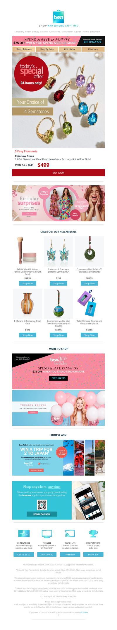 Today's Special Offer + TVSN's Birthday Surprises