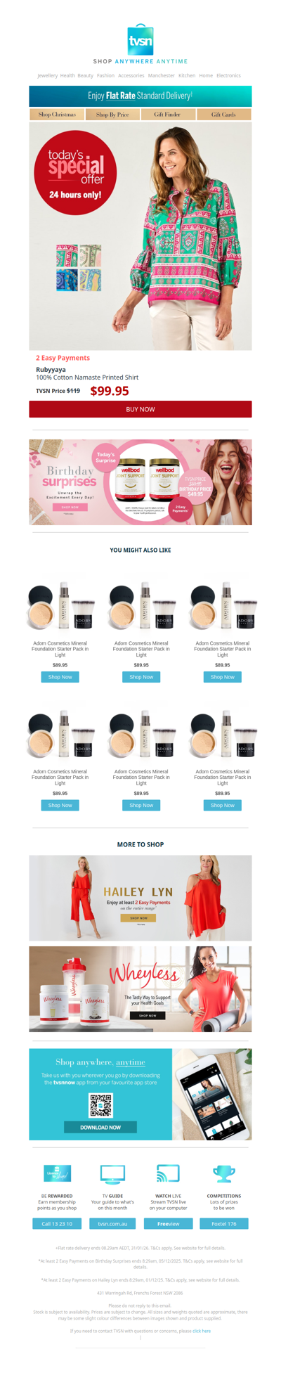 Today's Special Offer + TVSN's Birthday Surprises