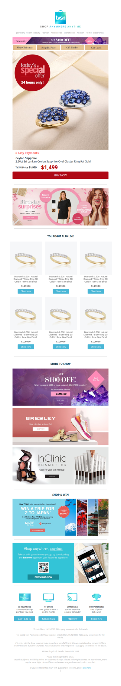 Today's Special Offer + TVSN's Birthday Surprises