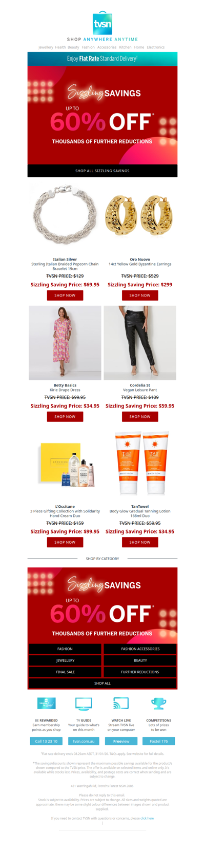 Sizzling Savings—Up To 60% Off*