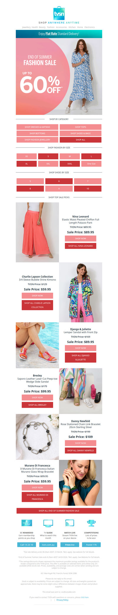 End of Summer Fashion Sale STARTS NOW!