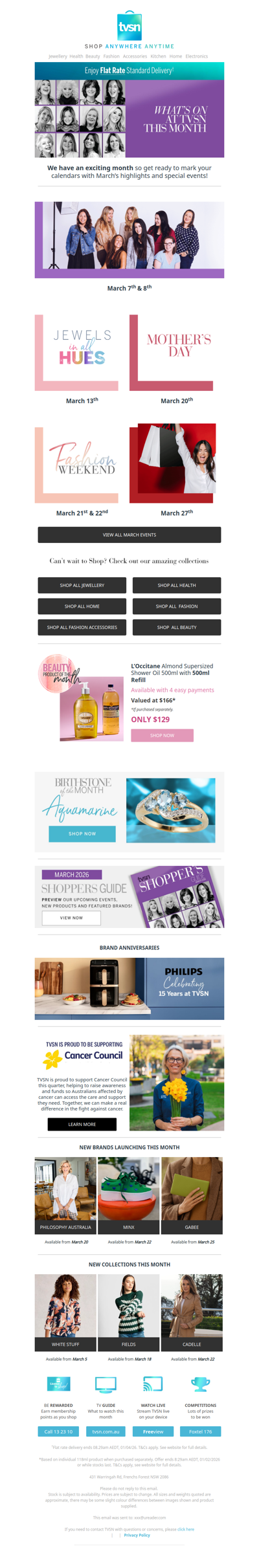 What’s on at TVSN in March!