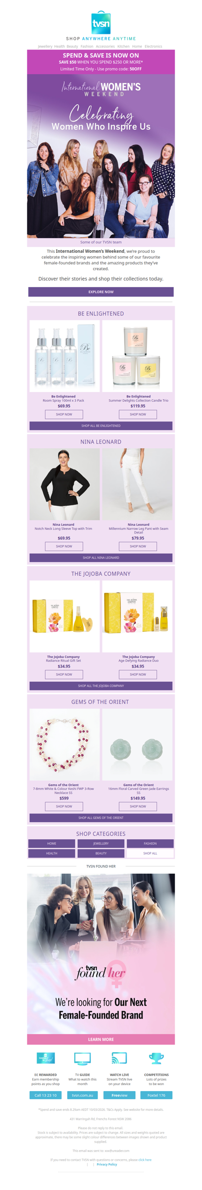 Spend & Save is Now On! Spotlight on Female Founders!