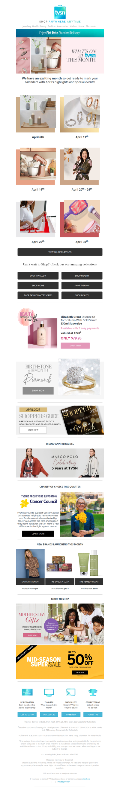 What’s on at TVSN in April!