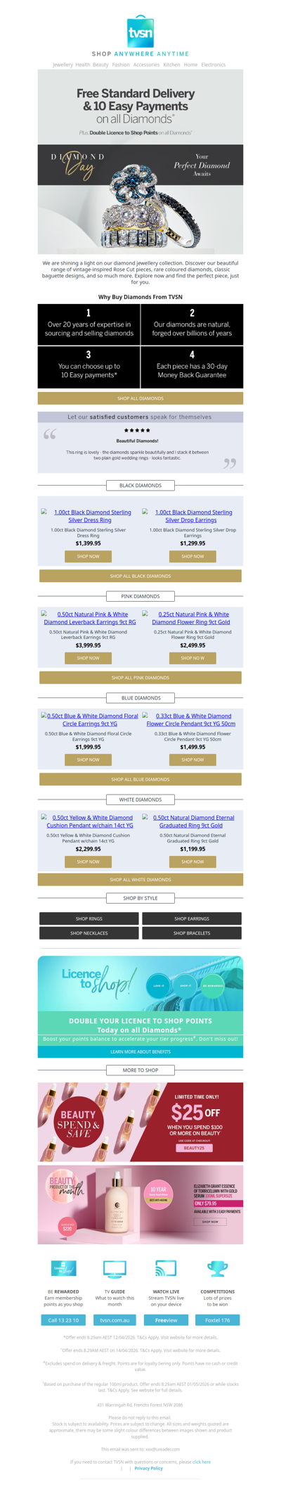 Diamond Day Now On: Enjoy Free Standard Delivery, 10 Easy Payments & Double Licence To Shop Points on all Diamonds*