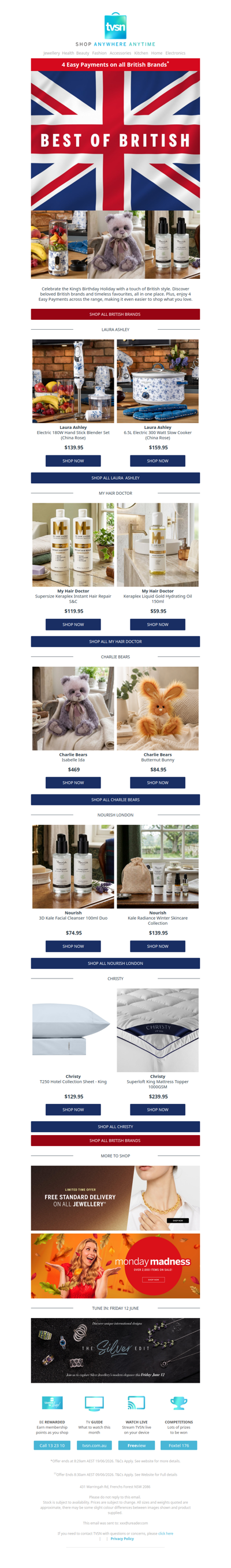 Discover the Best of British with 4 Easy Payments*
