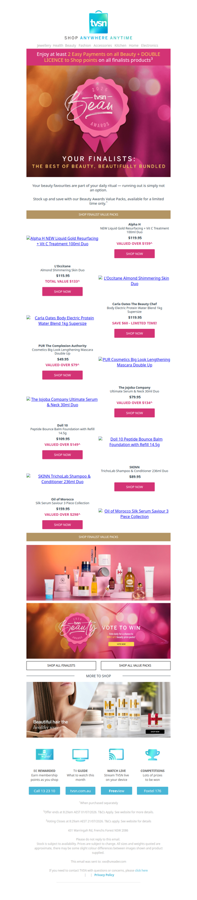 Stock up & Save with our Beauty Award Value Packs