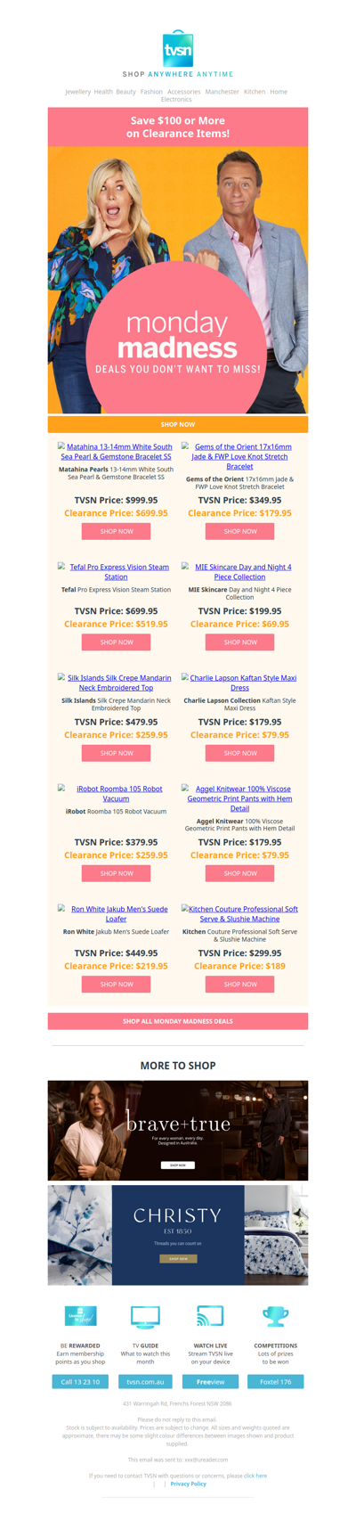 Monday Madness: Save $100 or More on Clearance Items!