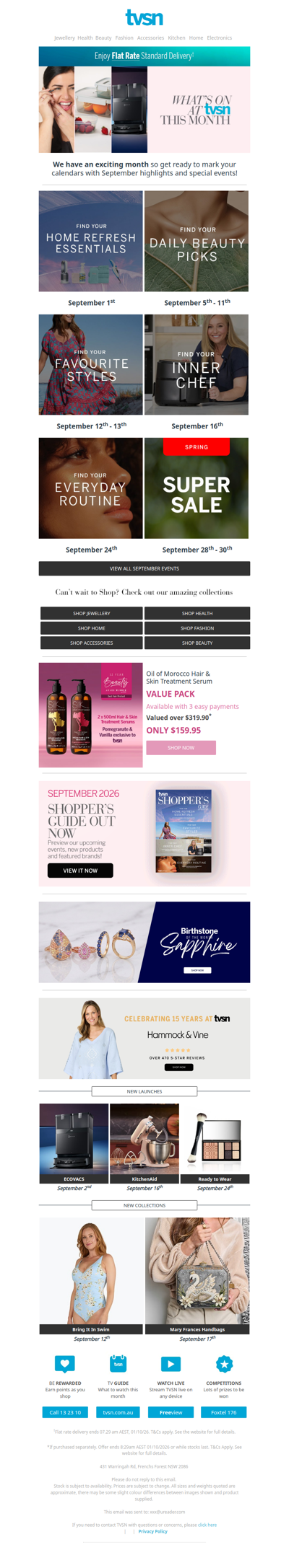 What’s on at TVSN in September!
