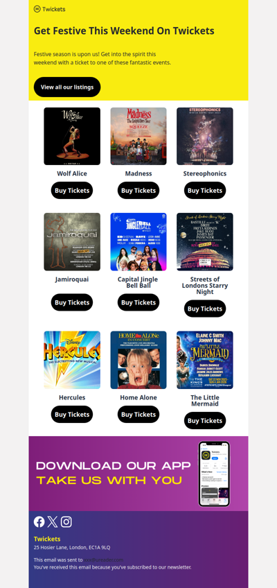 Hey, get festive this weekend on Twickets! 🎄