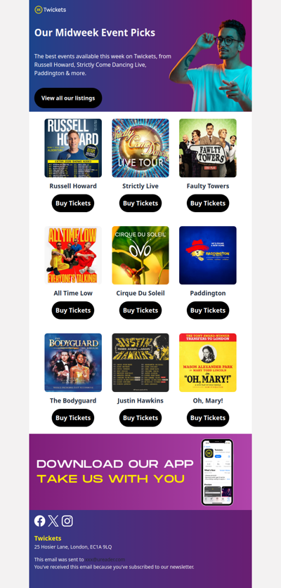 Our Midweek Selection for you  💪