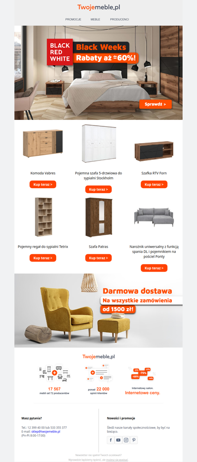 Meble do -60% taniej? ⚫️ U nas już trwają Black Weeks