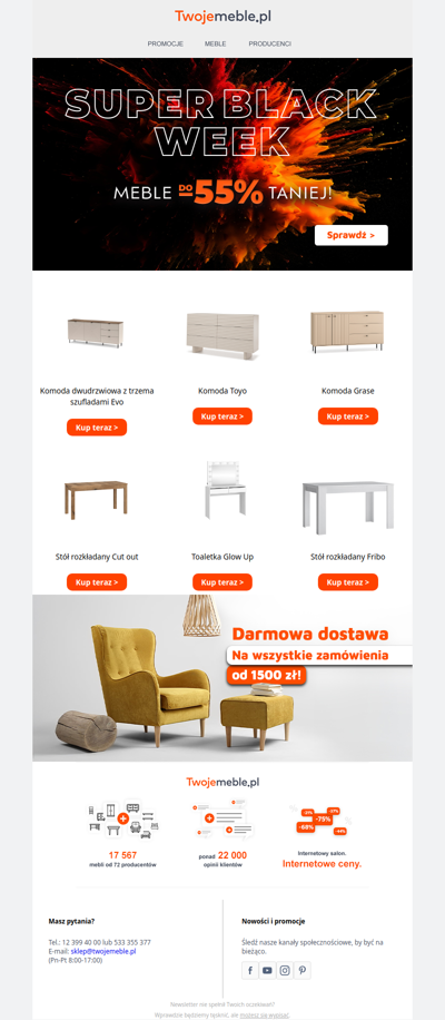 Meble do -55% taniej▪️ Czas na Super Black Week