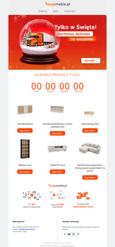 Darmowa dostawa na wszystko 🎄 Tylko w Święta