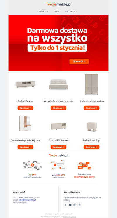 🎉 Do 1 stycznia mamy darmową dostawę na wszystko