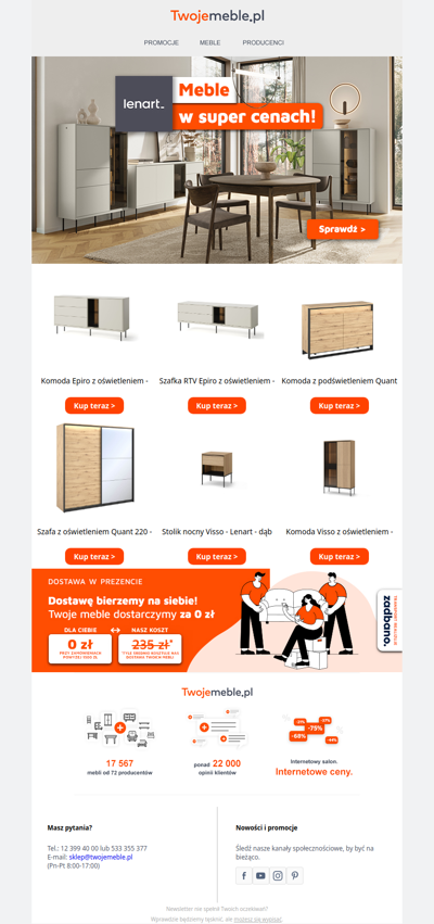 Ostatnie chwile promocji ⏰ Meble Lenart w super cenach!