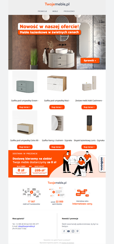 Nowość ⭐️ Meble do łazienki już w naszej ofercie!