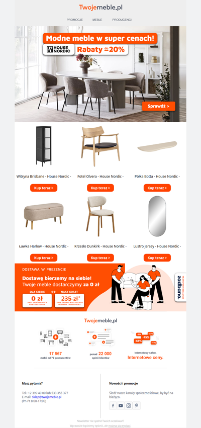 ⏰ Ostatnie godziny promocji - te skandynawskie meble kupisz teraz taniej