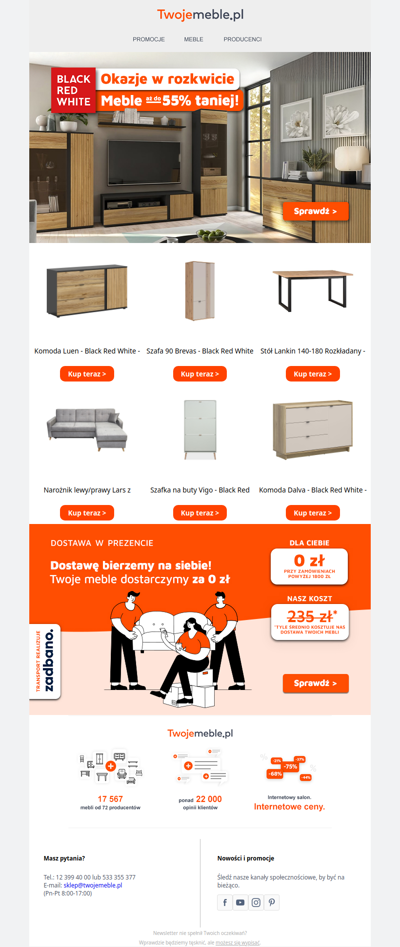 Meble BRW do -55% taniej! Urządź się z nami na wiosnę 🌿